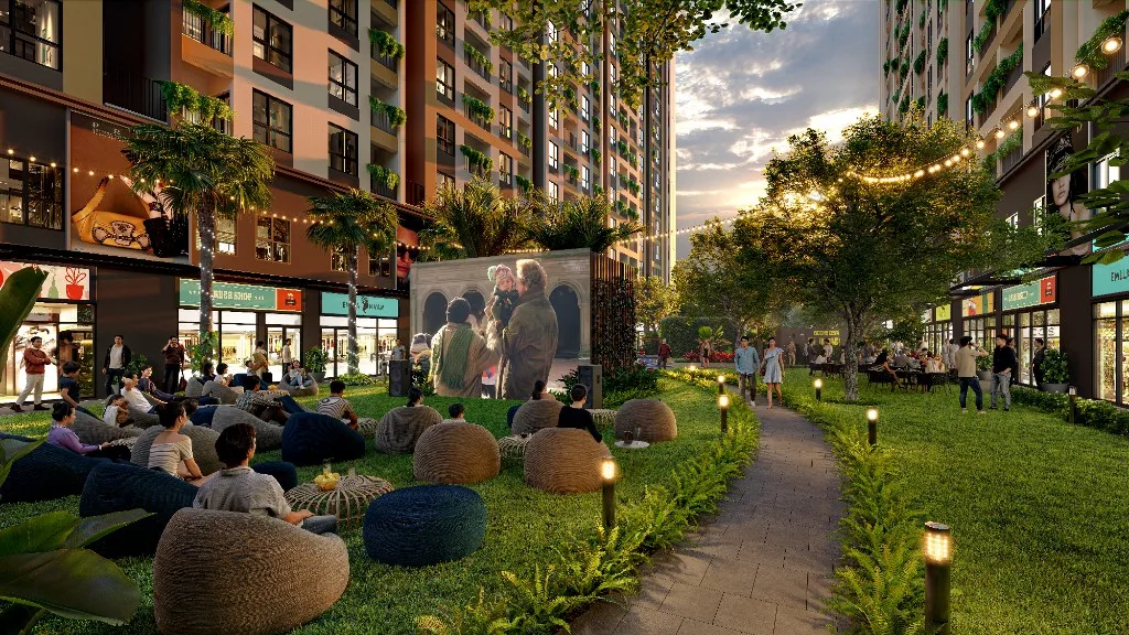 Rạp chiếu ngoài trời tại Bcons Central Park, Tam Hiệp