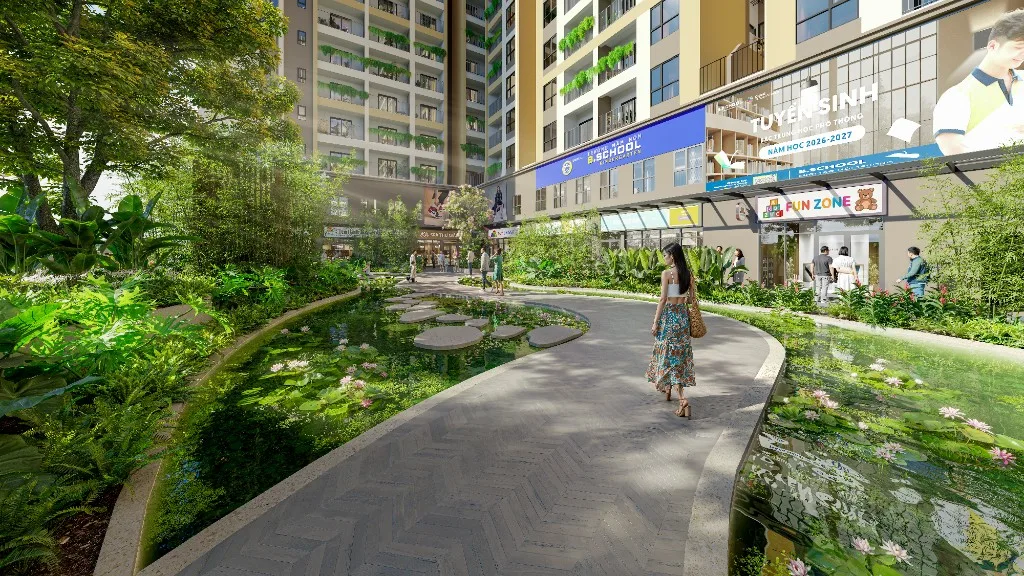 Hồ sen tại Bcons Central Park, Tam Hiệp