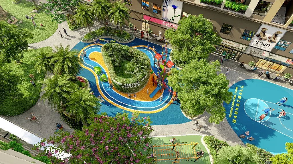 Sân chơi và sân bóng tại Bcons Central Park, Tam Hiệp