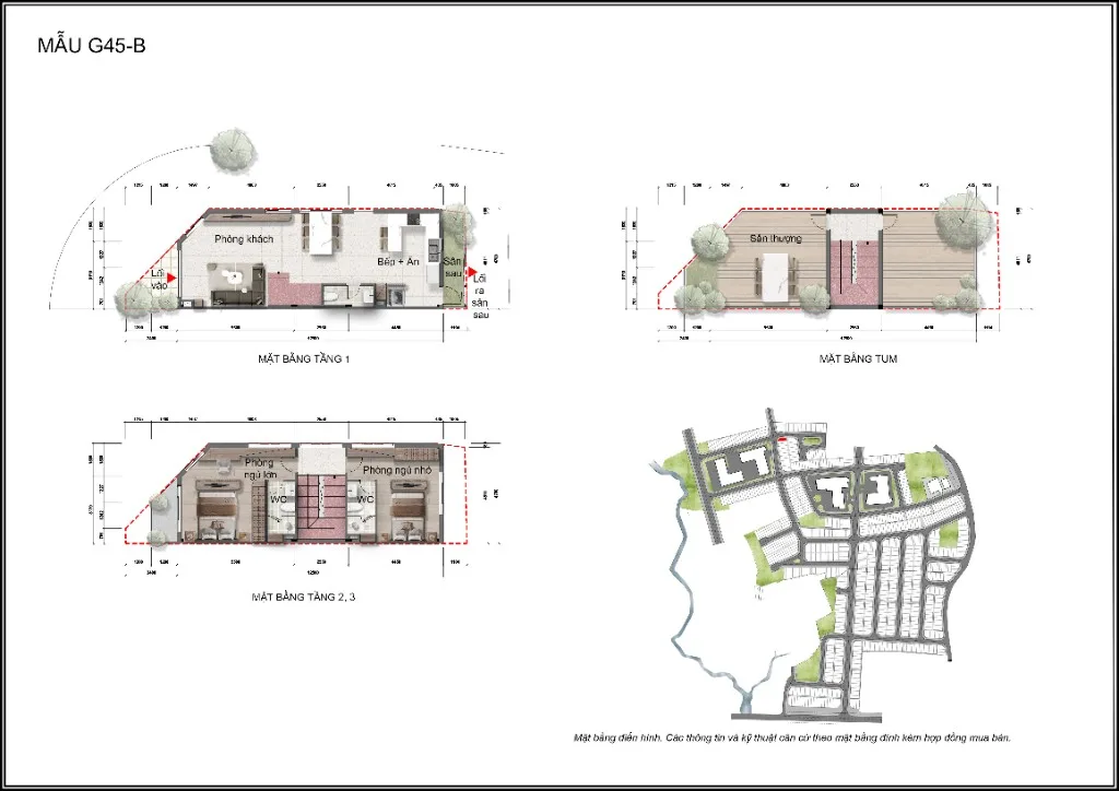 Sản phẩm nhà phố Bcons City Life – Mẫu G45-B